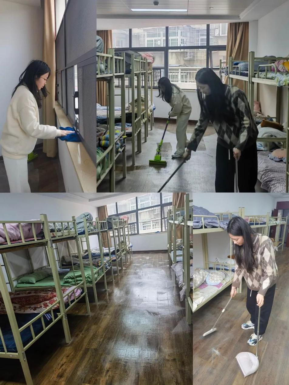 機關(guān)團支部組織志愿者開展“扮靚新宿舍，溫情暖人心”集中清掃活動