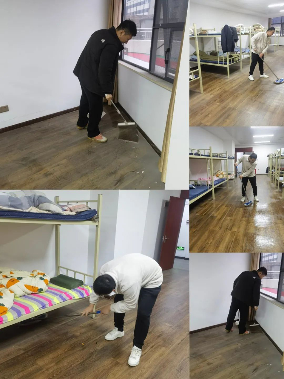 機關(guān)團支部組織志愿者開展“扮靚新宿舍，溫情暖人心”集中清掃活動